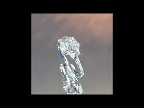 1.50 ct Radiant Three-Stone Ring w/Pave