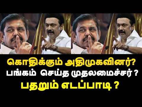 பங்கம்  செய்த முதலமைச்சர் ? பதறும் எடப்பாடி ? கொதிக்கும் அதிமுகவினர்? |live news tamil#tamilnews