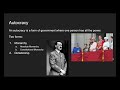 Forms of Government and Democracy