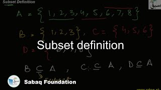 Subset Definition