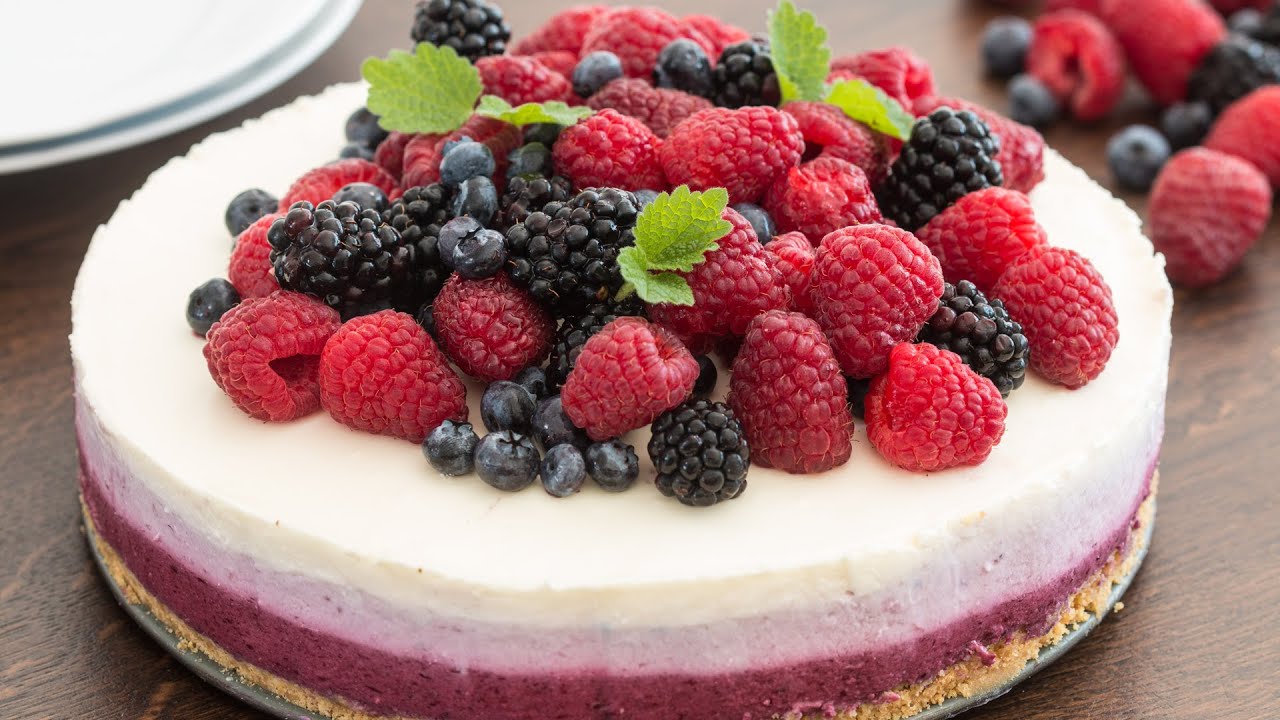 No-Bake Ombre Berry Cheesecake Recipe