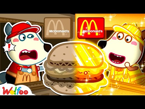 Rich vs Broke Food Challenge - Wolfoo and Lucy Make a SECRET McDonald's | Wolfoo Family
