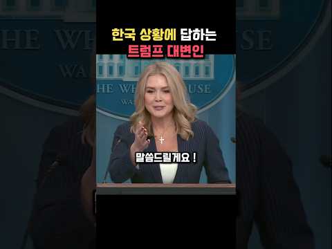 한국 탄핵정국에 답하는 트럼프 대변인