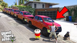 GTA 5 : Franklin Made WORLD'S LONGEST TOYOTA HILUX With Shinchan In GTA 5!