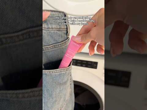 NOOOOOOO I ACCIDENTALLY WASHED MY LANEIGE LIP GLOWY BALM IN THE LAUNDRY 😩 #humor