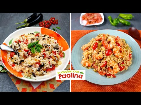 2 PIATTI FREDDI estivi.🥘 Insalata di riso e cous cous con gamberi.  2 ricette da non perdere!