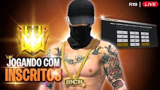 💙🔥 RANQUEADA RUMO AO TOP 1 🔥💙 JOGANDO COM INSCRITOS ! FREE FIRE AO VIVO - R19 🔥💙