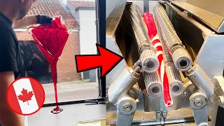 Making Canadian Flag Candy 🍁