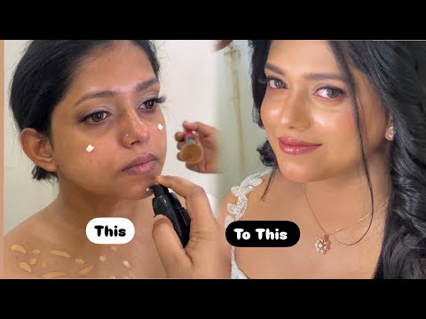 Christian wedding dewy makeup & loose hairstyling | Kerala wedding bride- Jeny Professional Makeup