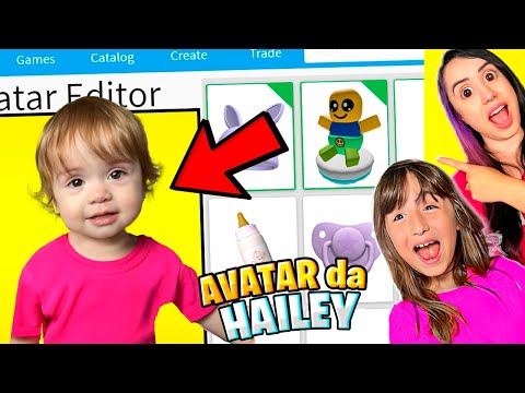 BEBÊ HAILEY GASTOU MUITO ROBUX CRIANDO o AVATAR dela no ROBLOX! Roblox