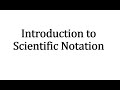 Scientific Notation Concepts
