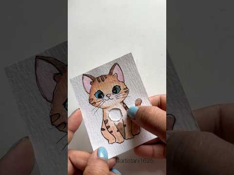 Easy and cute spin cat eyes #shorts #art #drawing #youtubeshorts #ytshorts #viral #trending