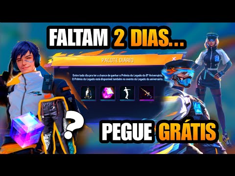 PEGUE TUDO! RECOMPENSAS 8° ANIVERSÁRIO, CUBO, ANGELICAL TOP CRIMINAL DOURADO? NOVIDADES FREE FIRE