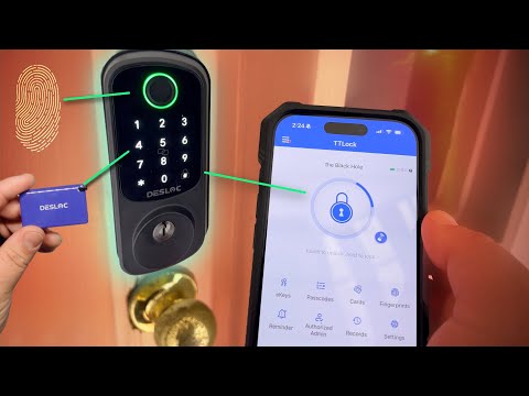 Smart Lock with Fingerprint scanner & more Smart Features for BIG convenience. DESLOC B200