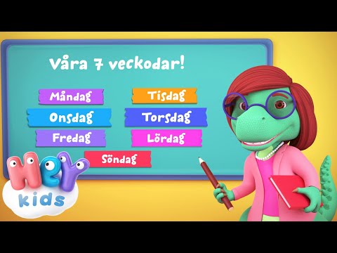 Veckodagar sång 📅 Veckans dagar | HeyKids - Barnprogram Svenska