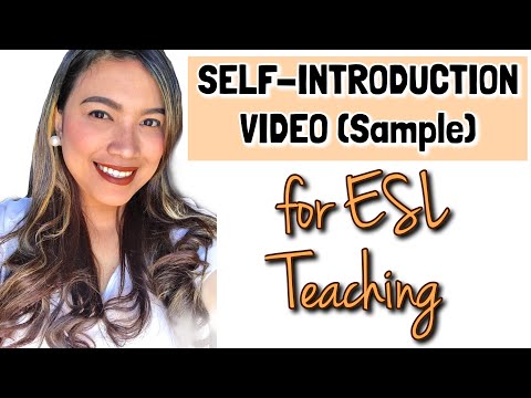 Self Introduction Esl Teacher Samples - XpCourse