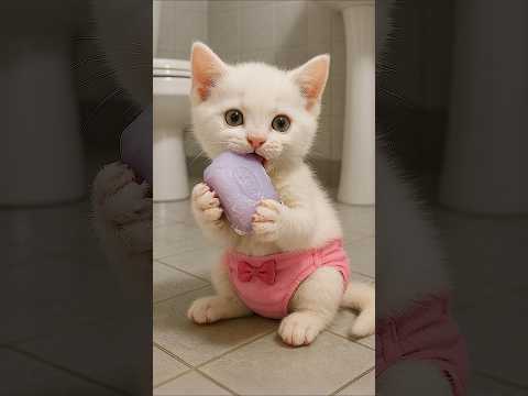 The Kitten Ate Soap!🙀🧼