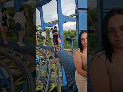 Visitors Walk Down Roller Coaster After Power Outage