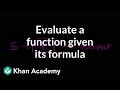 Evaluating Functions from Their Formulas