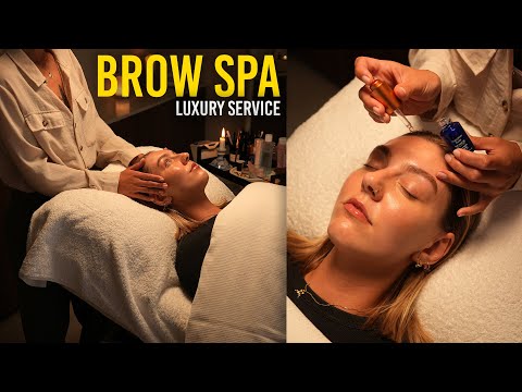 High End Brow Spa Massage & Shaping Service | Relaxing Tutorial