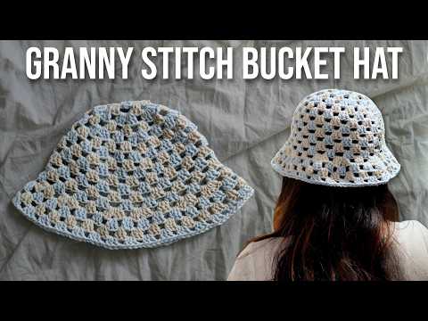 Granny Stitch Bucket Hat Tutorial | Crochet Mesh Bucket Hat