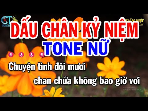 Karaoke Dấu Chân Kỷ Niệm Tone Nữ ( Gm ) Nhạc Sống Tuấn Kiệt