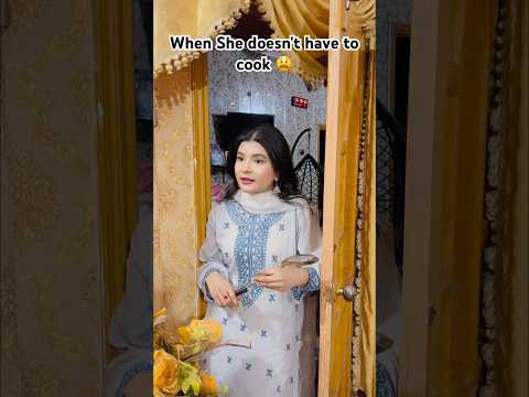 When She doesn't have to cook 😟 #funny #comedy  #husbandwifecomedy