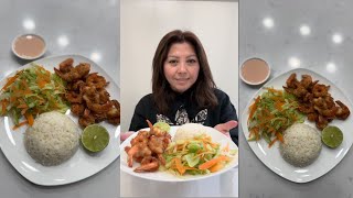 Camarones 🍤 y ensalada 🥗
