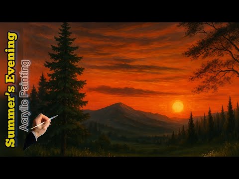 Watch This Sunset Painting Come Alive Step By Step!