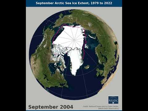 September Arctic Sea Ice Extent 1979 to 2022