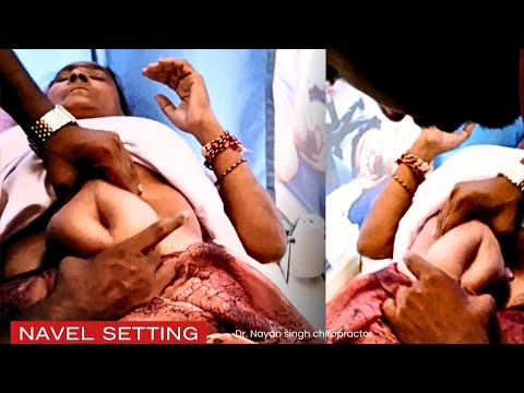 navel displacement treatment for ladies in saree new video, aunty navel, navel play, navel massage 