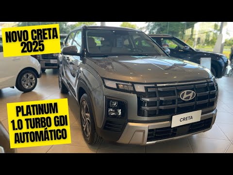 🔥 NOVO HYUNDAI CRETA 2025 PLATINUM 1.0 TURBO GDI AUTOMÁTICO - Versão com interior marrom!