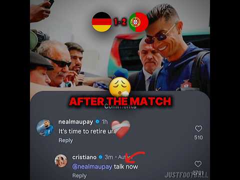 40 years Ronaldo silenced German hater😮‍💨 #ronaldo #portugal #nationsleague