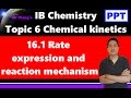 Reaction Mechanisms and Rate Laws