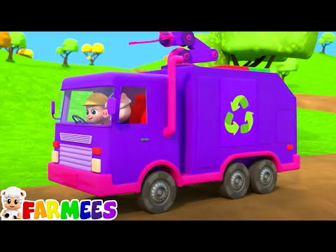 Chanson pour enfants sur les roues du camion poubelle