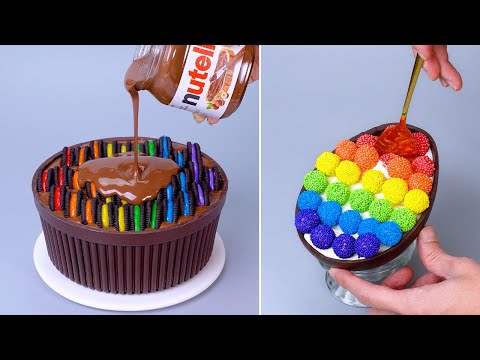 🌈💝 19+ Stunning Colorful Cake Decorating Tutorials | How To Make Chocolate Cake Decorating Recipe