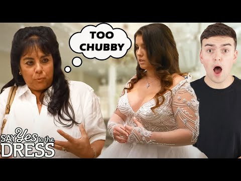 REACTING TO PLUS SIZE WEDDING DRESSES (i can't believe she said that)