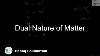 Dual Nature of Matter