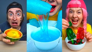 ASMR MUKBANG | fried chicken, steak, black bean noodles, kimchi eating | how to cook | PinkyBlack