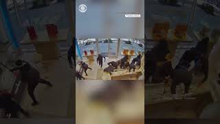 About 25 armed robbers storm a jewelry store in San Ramon, California #shorts
