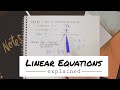 Key Concepts of Linear Equations
