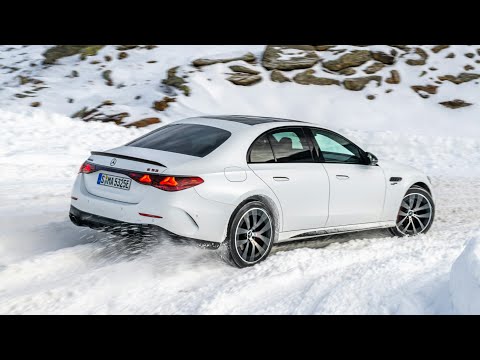 New Mercedes E Class 2025 test driving in snow!