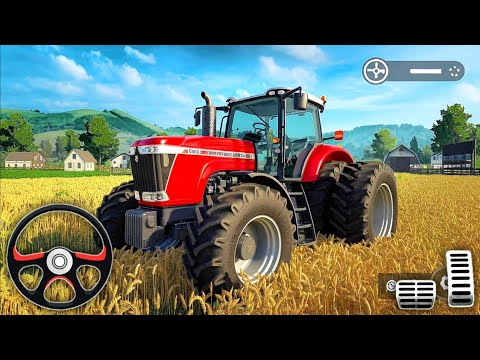 Real Tractor Driving Simulator 2024- Farm Harvester Tractor Driving 3D - Android Gameplay