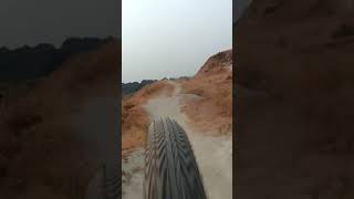 Biking in a wildfire scar...