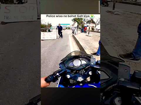 police wlao ne bohot Galt kiya ๐ญ๐//#shorts #rider #motovolgger