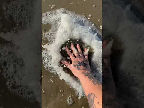 EXTREMELY Satisfying Splattering Sea Foam! (ASMR) #shorts