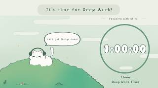 🎧 ☕️ 1 Hour Flexible Focus timer | Relax and rewind | Brown noise + calm vibes| ADHD Focus 🎧