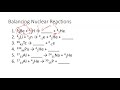 Nuclear Reactions and Isotope Balancing