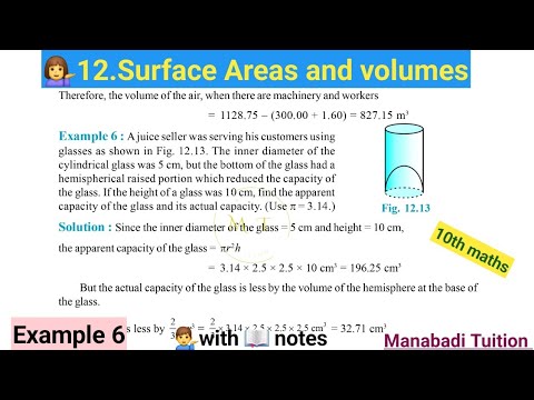 10th class math |Chapter 12|🙋Surface areas and volumes |🤷‍♀️Example 6|CBSE|NCERT|