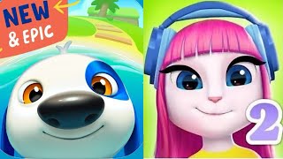 My Talking Angela2 vs My Talking Hank islands all animals lvl 45 Angela2 great Makeover Ep4574